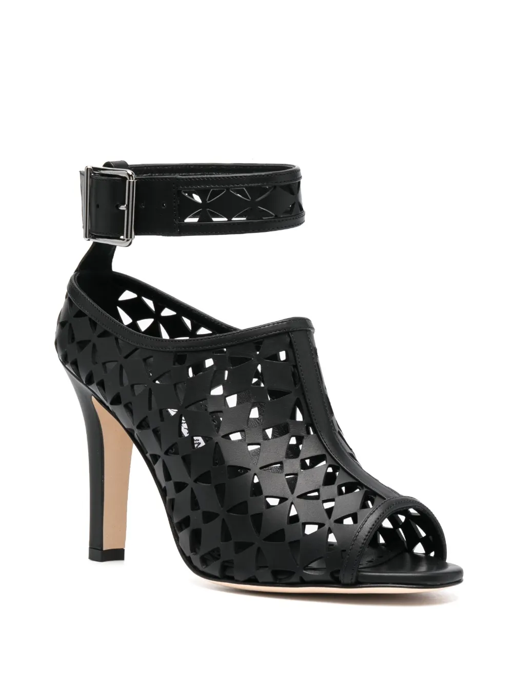 Босоножки Tingah 105 с вырезами Manolo Blahnik, черный — фото 2