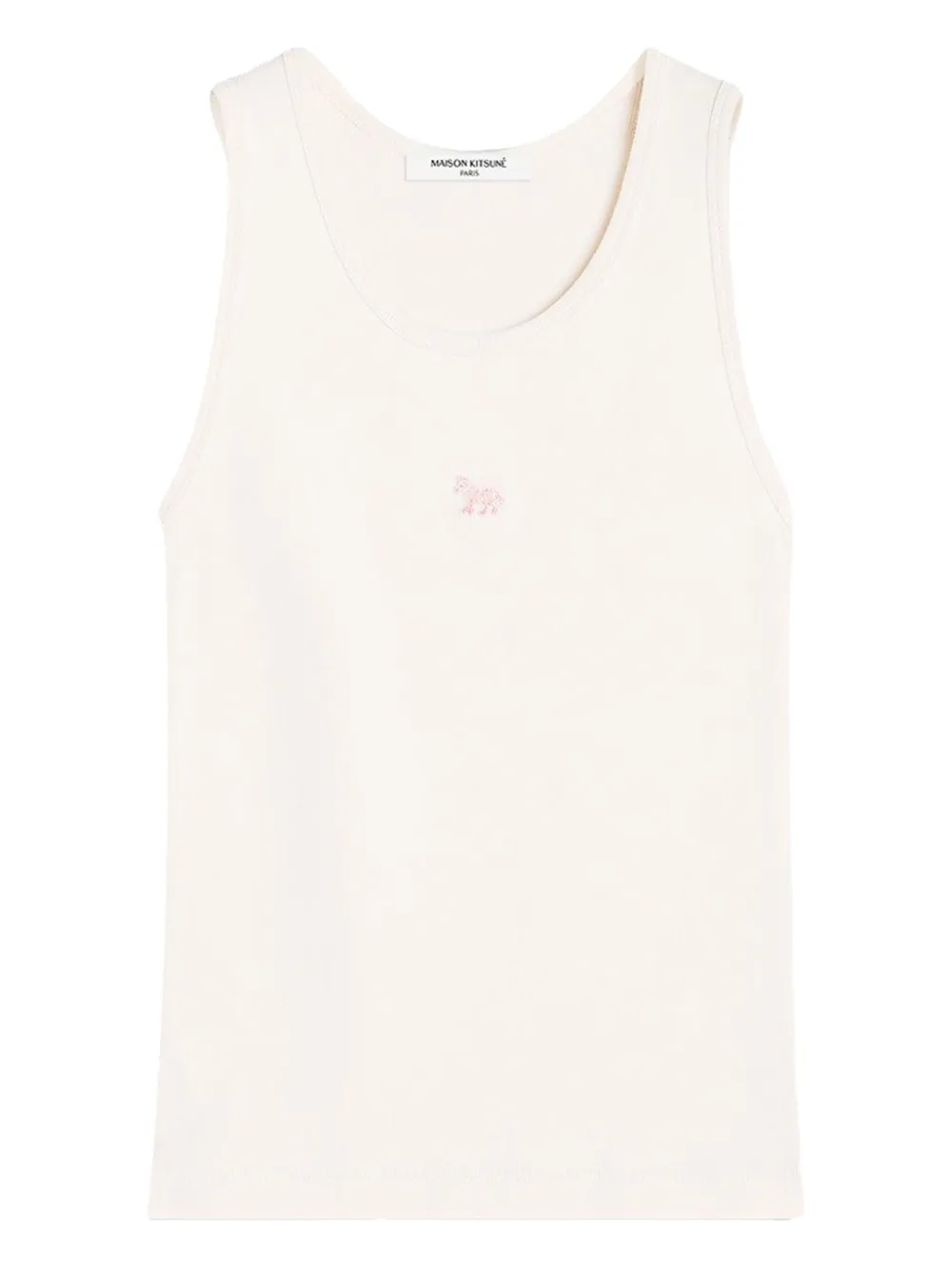 

Ребристая майка с вышивкой "Малыш Лисенок" Maison Kitsuné, розовый