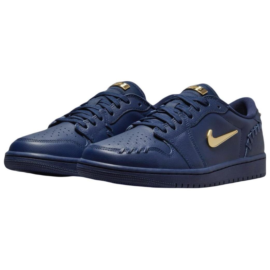 Кроссовки Air Jordan 1 Vintage Basketball Shoes Women's Low-top Blue, темно-синий — фото 3