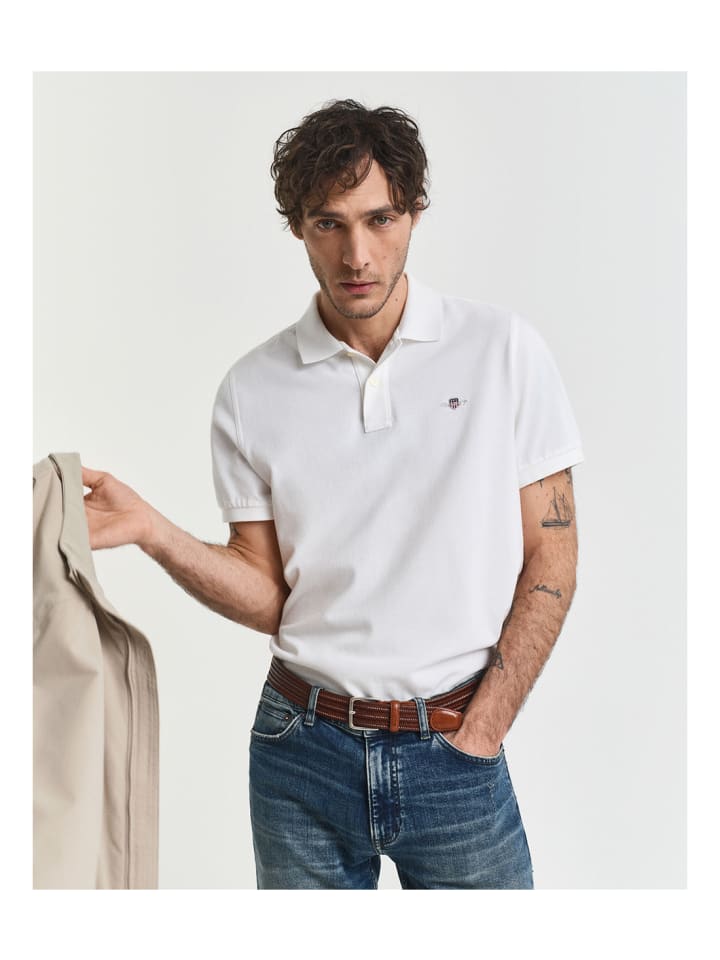 

Gant Поло белого цвета, Белый, Gant Поло белого цвета