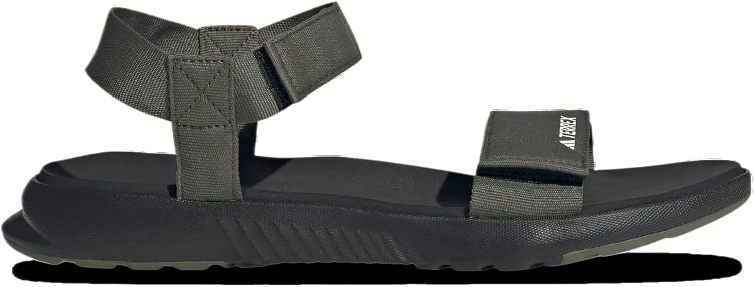 Мужские сандалии Adidas Terrex Hydroterra Light River повседневные - черные, черный/оливковый/белый — фото 2