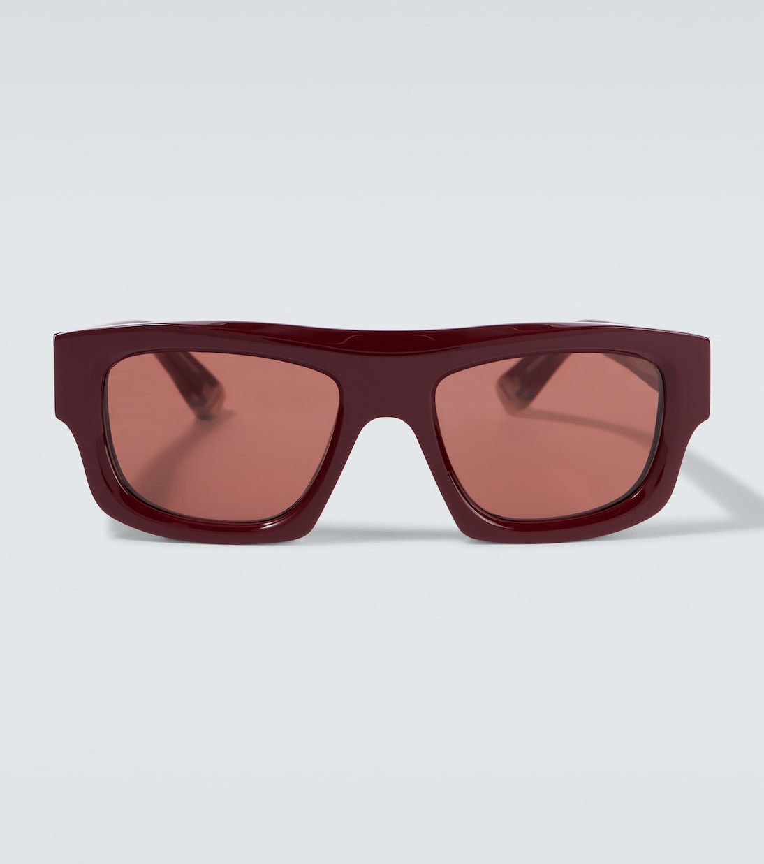 

Прямоугольные солнцезащитные очки Gucci, Burgundy-Burgundy-Brown