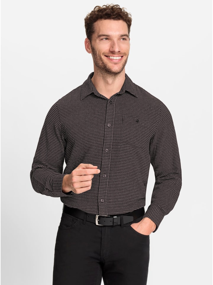 

Рубашка из фланели темно-серого цвета с черным узором WITT WEIDEN