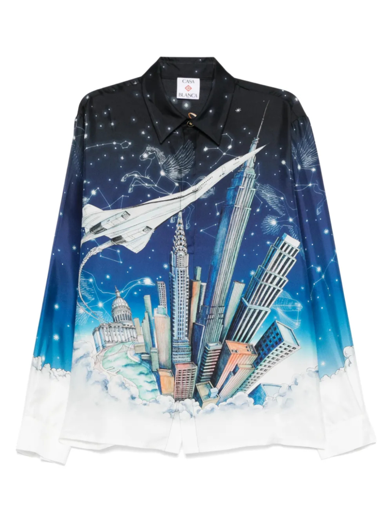 

Casablanca рубашка Vol De Nuit, синий