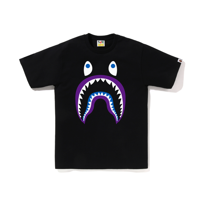 

Футболка Bape Colors Shark Ponr A BATHING APE, черная BKX