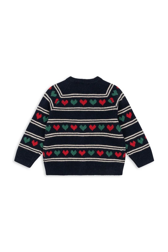 Детский кардиган с добавлением шерсти BELOU KNIT CARDIGAN Konges Sløjd, темно-синий — фото 3
