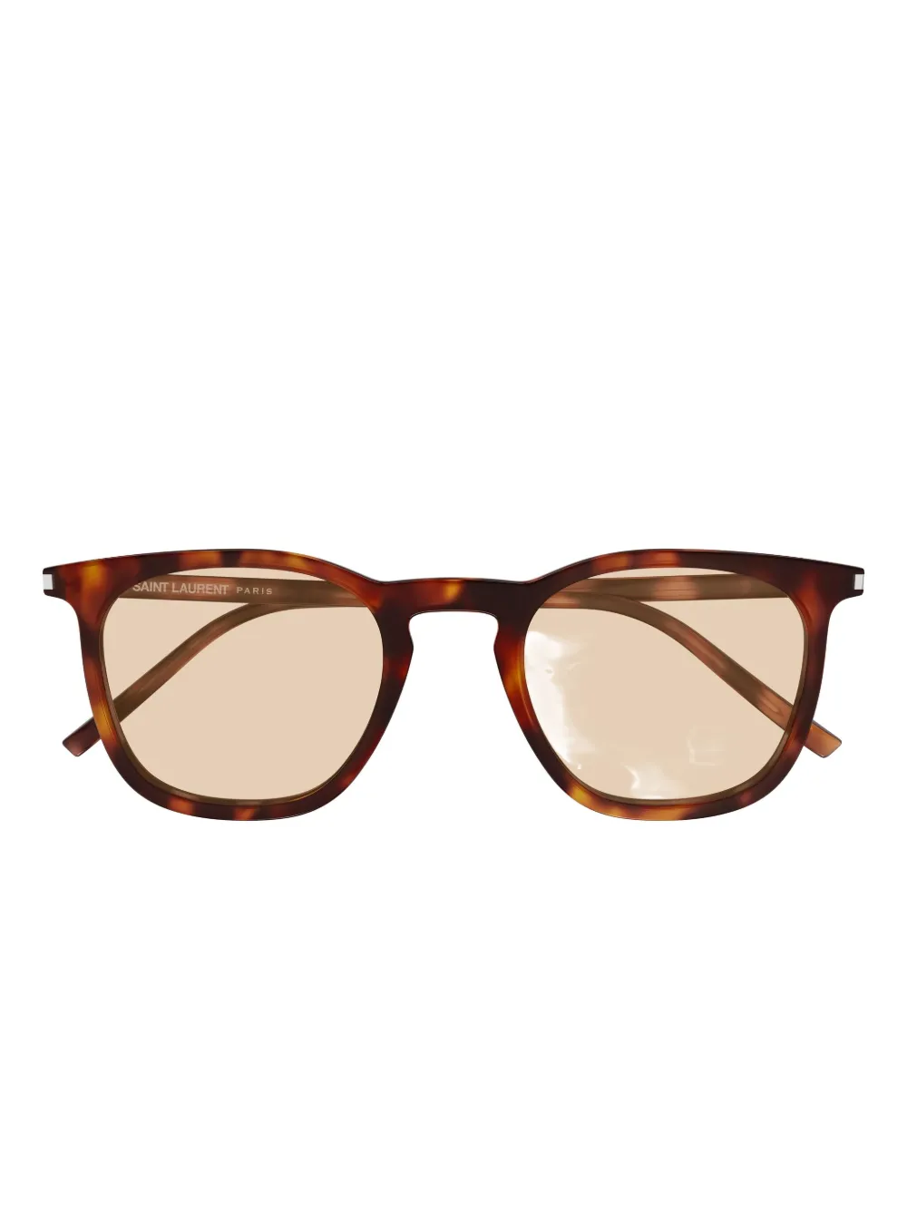 

Солнцезащитные очки круглой формы Saint Laurent, коричневый