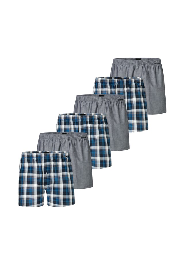 

Боксеры шорты 6-pack web Schiesser, мультиколор