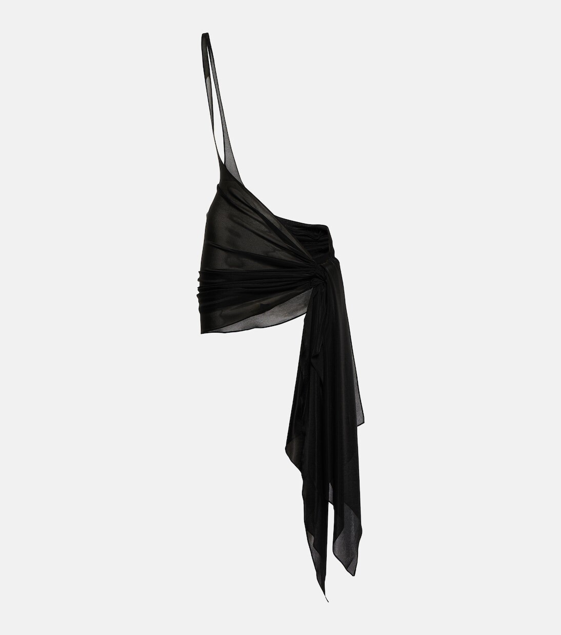 

Пляжное платье из джерси на одно плечо Mugler, черный
