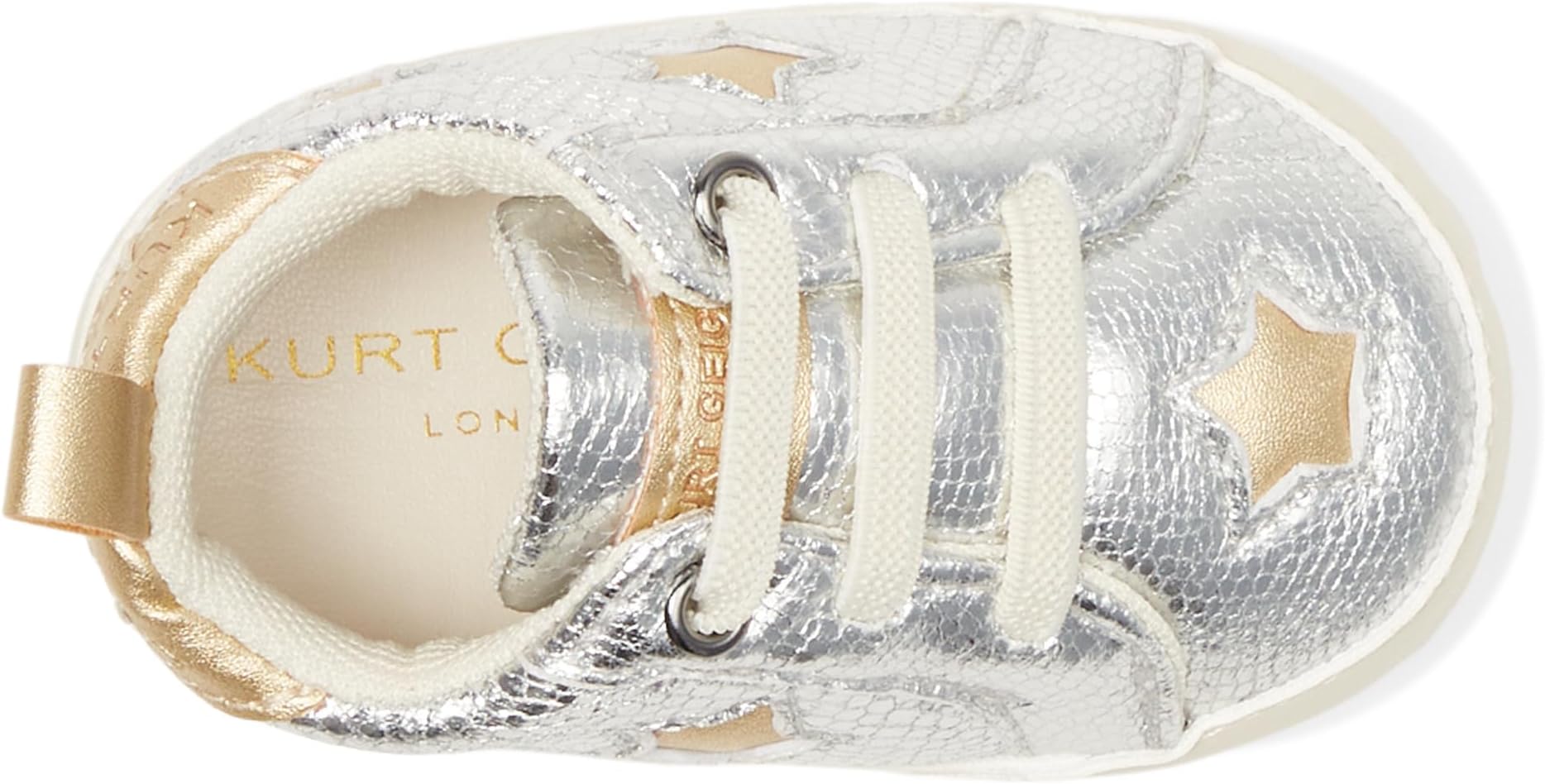 Кроссовки Kurt Geiger London Kids  Baby Lane Star, Silver Gold — фото 2