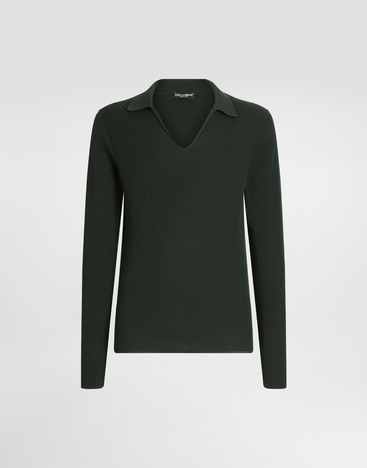 

Хлопковый вязаный свитер Dolce & Gabbana, зеленый