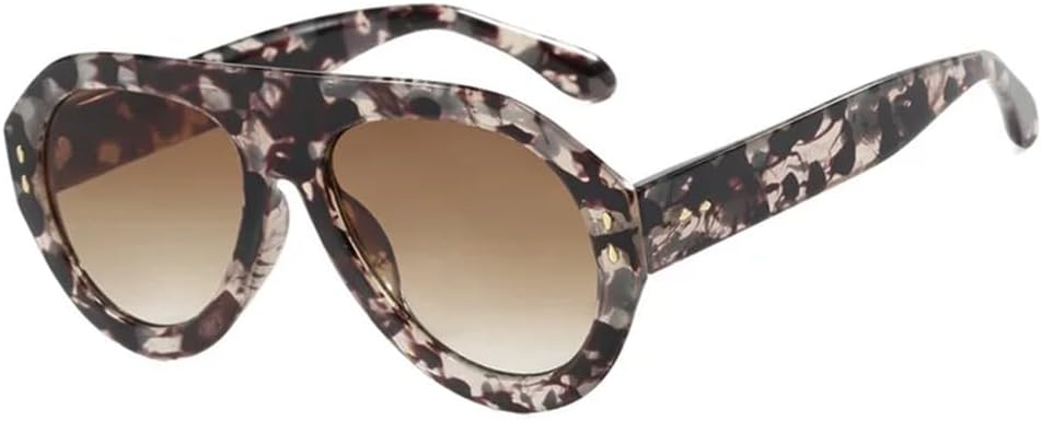 

Популярные модные женские солнцезащитные очки в стиле ретро, ​​красные, с защитой от УФ-излучения UV400. Мужские модные солнцезащитные очки с широкими дужками KTUCN, Flower Tea