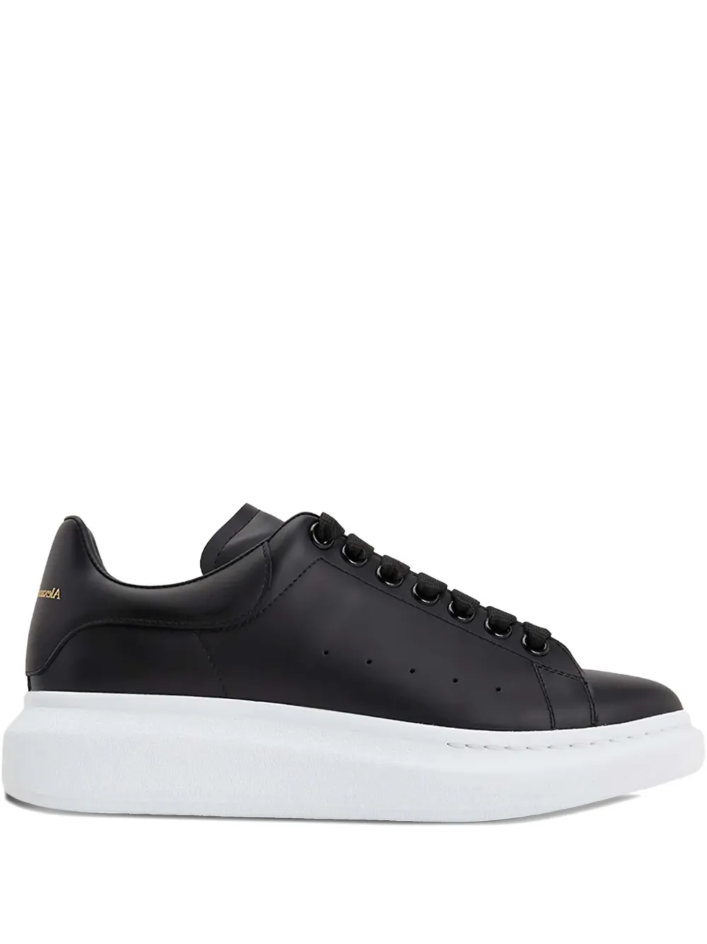 

Кожаные кроссовки на большой платформе Alexander McQueen, черный