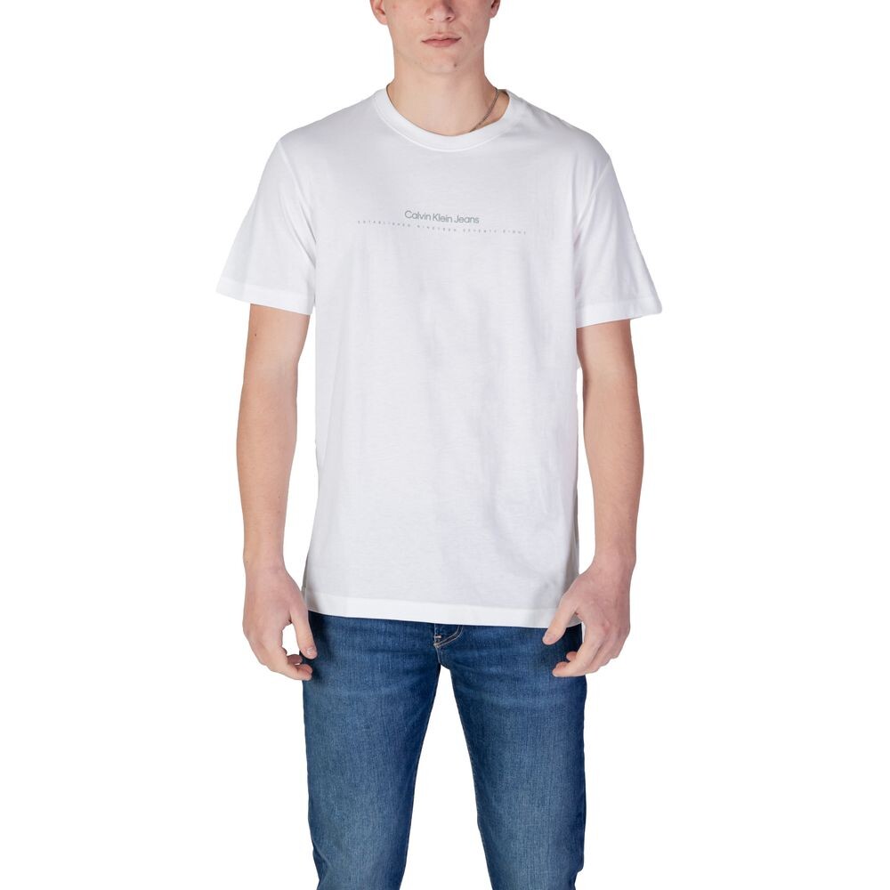 

Белая хлопковая футболка Rigenerato Calvin Klein Jeans