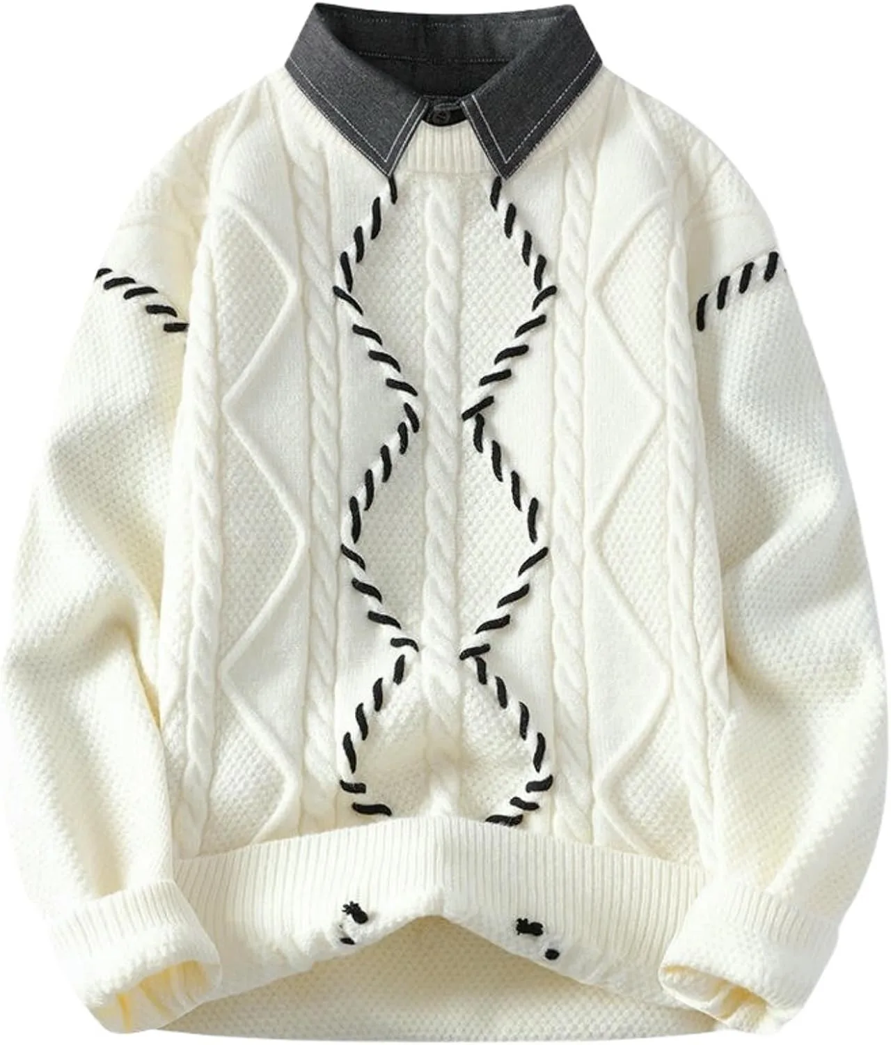 

Мужской теплый вязаный свитер для осени и зимы OAKVERVE