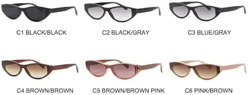 

Модные маленькие цельные солнцезащитные очки для женщин, винтажные очки «кошачий глаз», уникальные панк-очки с защитой от УФ-излучения UV400 MTZJH, Red-black