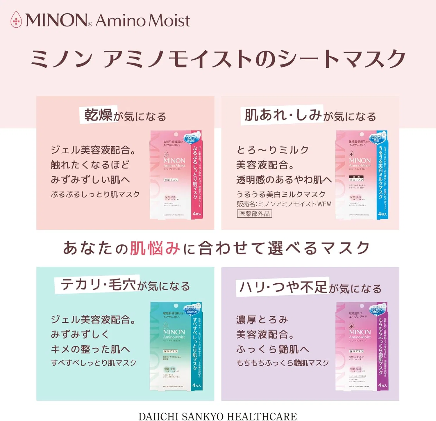 Маска для лица Minon Amino Moist Glossy, 20 шт, увлажняющая, для чувствительной кожи — фото 4