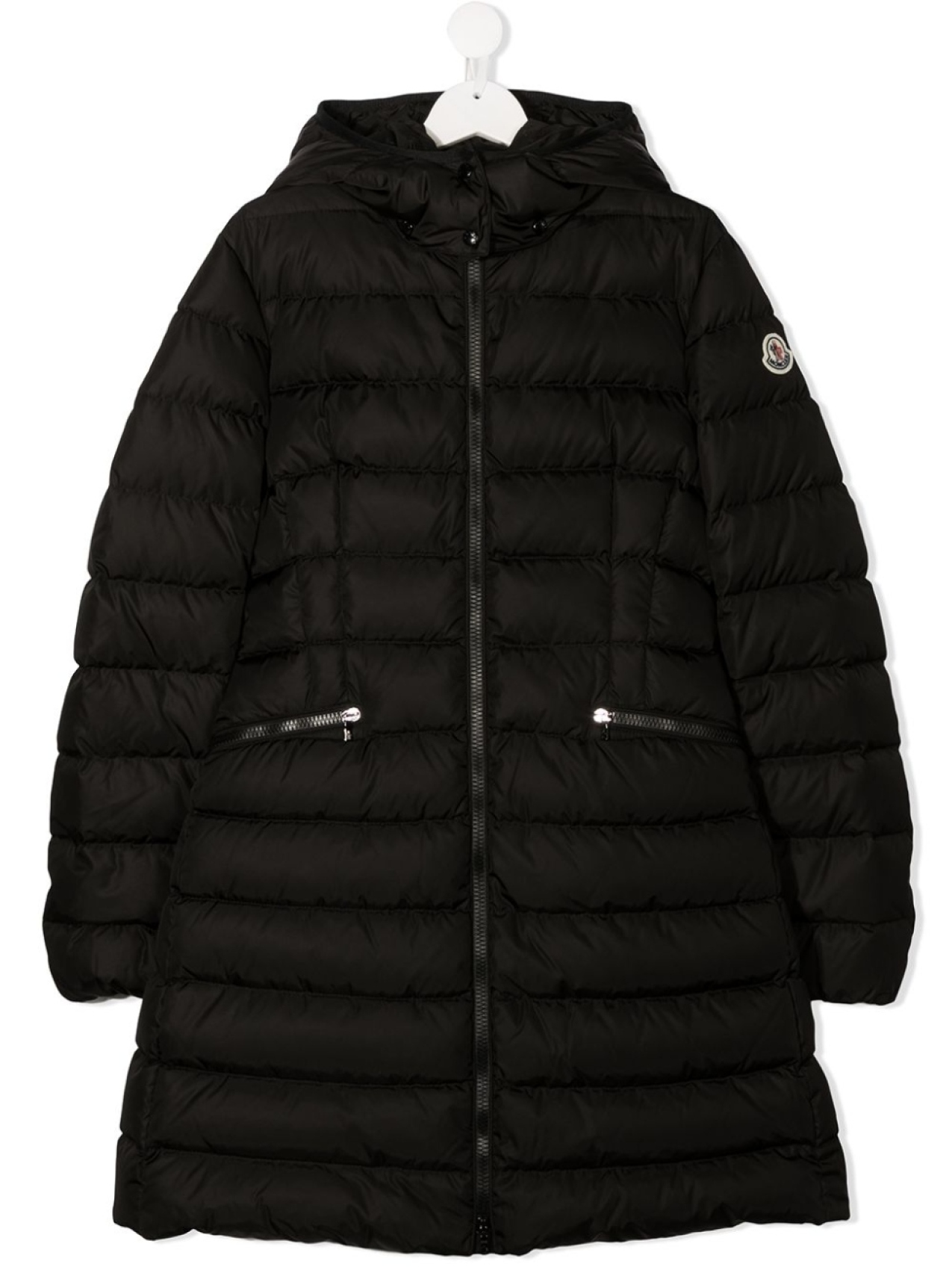 

Moncler Enfant пуховик с капюшоном, черный