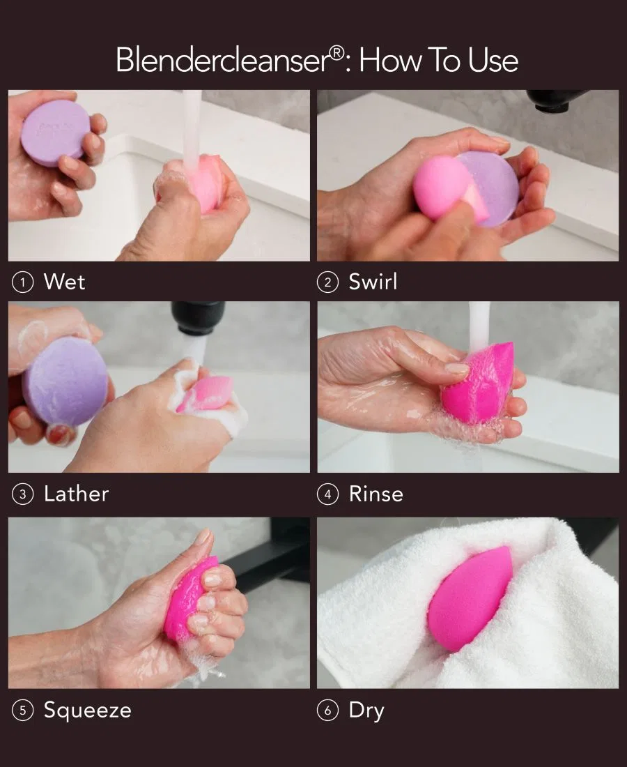 Твердое отшелушивающее мыло Blendercleanser Tool Scrub с лавандой, 28 г Beautyblender — фото 4