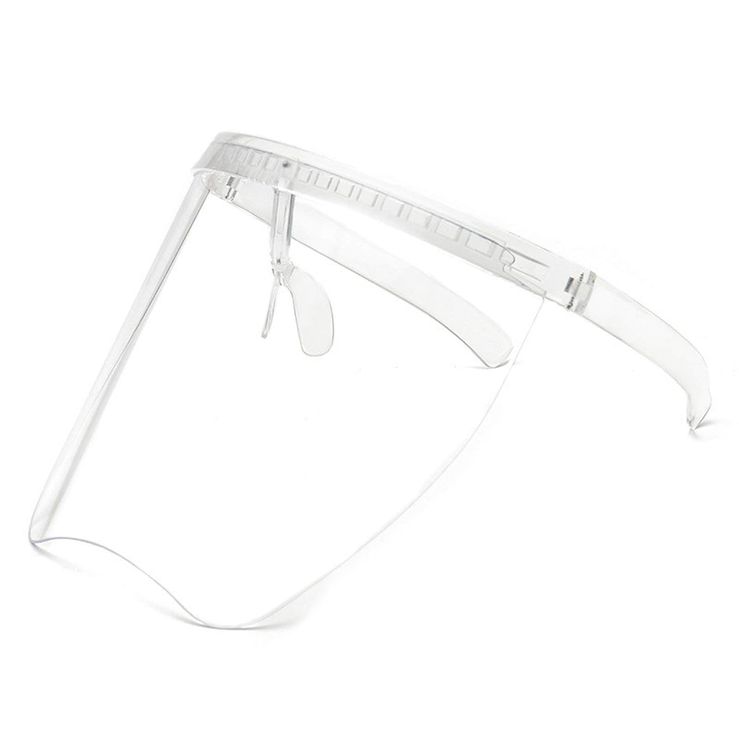 

Футуристические солнцезащитные очки большого размера с плоским верхом, зеркальными линзами, оправой цвета песка 170 мм, противотуманными прозрачными линзами mincl, Clear