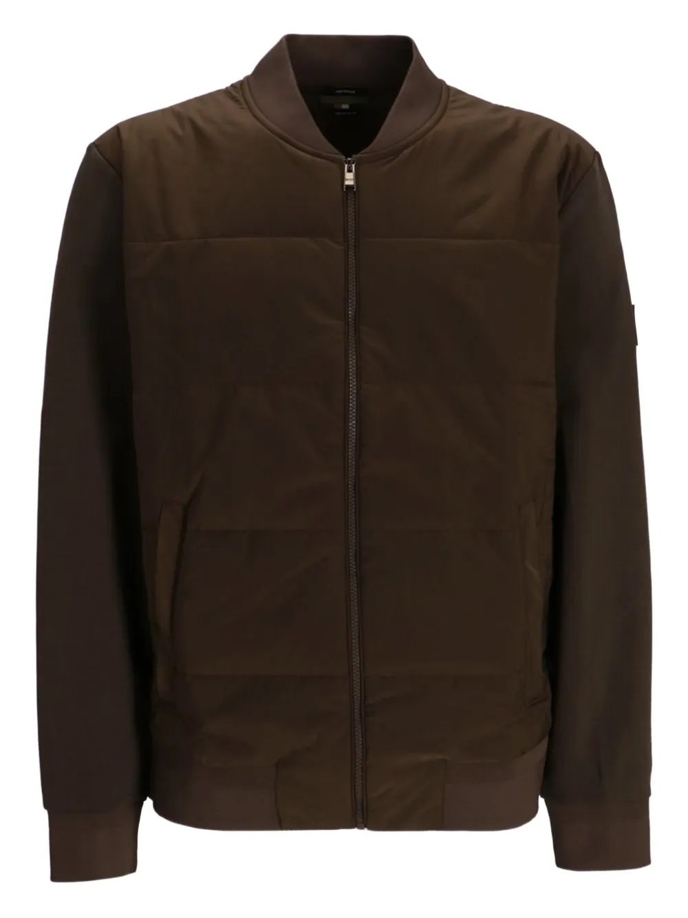 

Бомбер со стегаными вставками Boss, коричневый