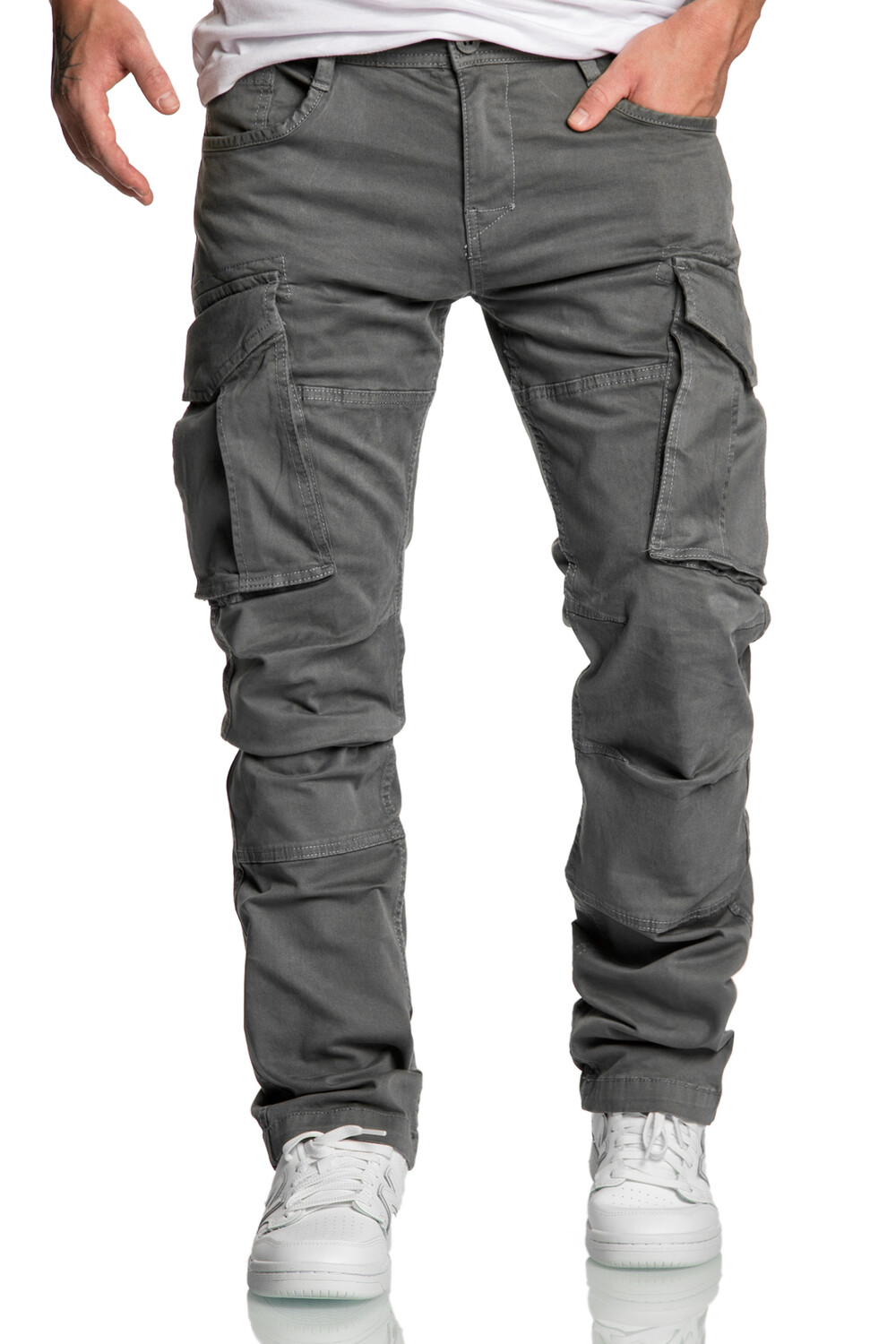 

Брюки чинос Amaci&Sons Cargo Jogger WYATT, темно серый