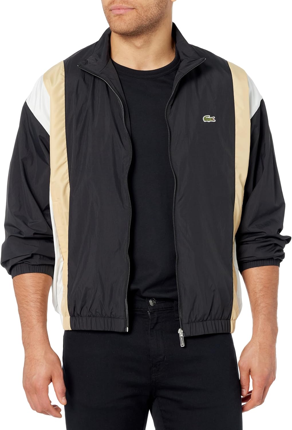 

Ветровка-бомбер Lacoste мужская Classic Fit Reversible, Black/Croissant-Flour