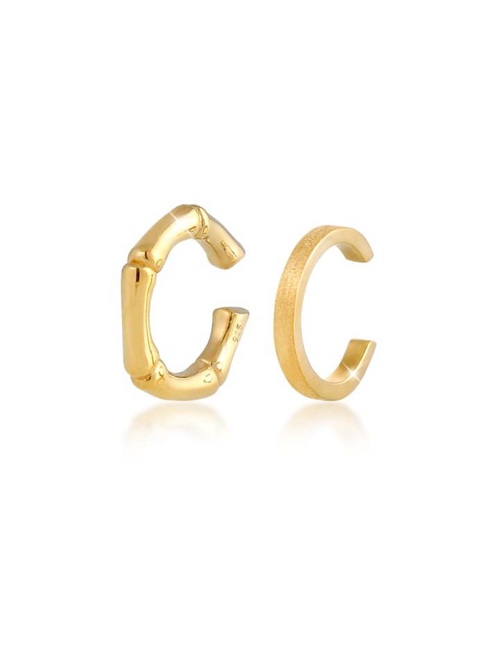 

Elli Серьги из серебра 925 пробы с бамбуковым абажуром в золотом исполнении