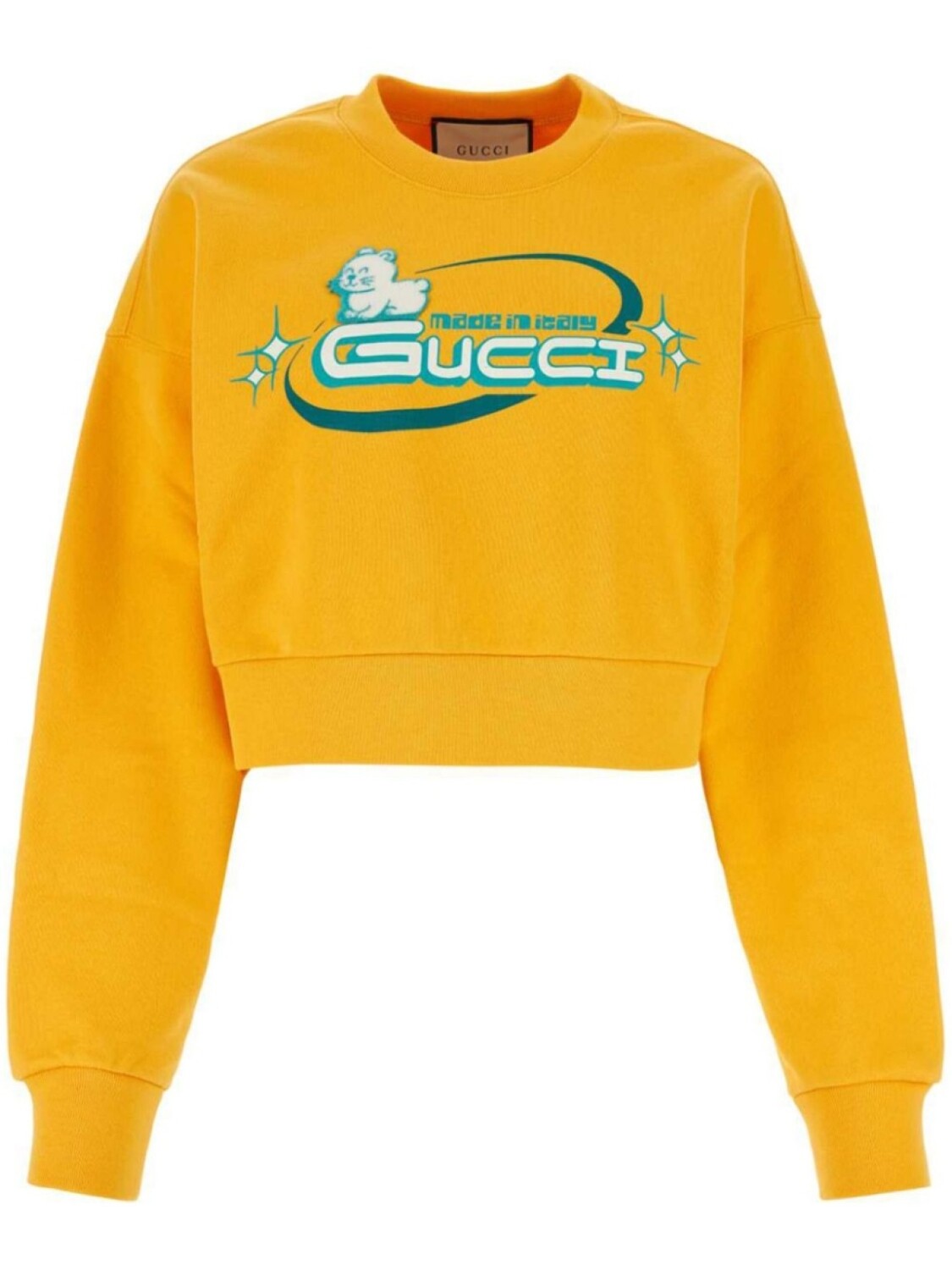 

Gucci хлопковая толстовка с логотипом, желтый