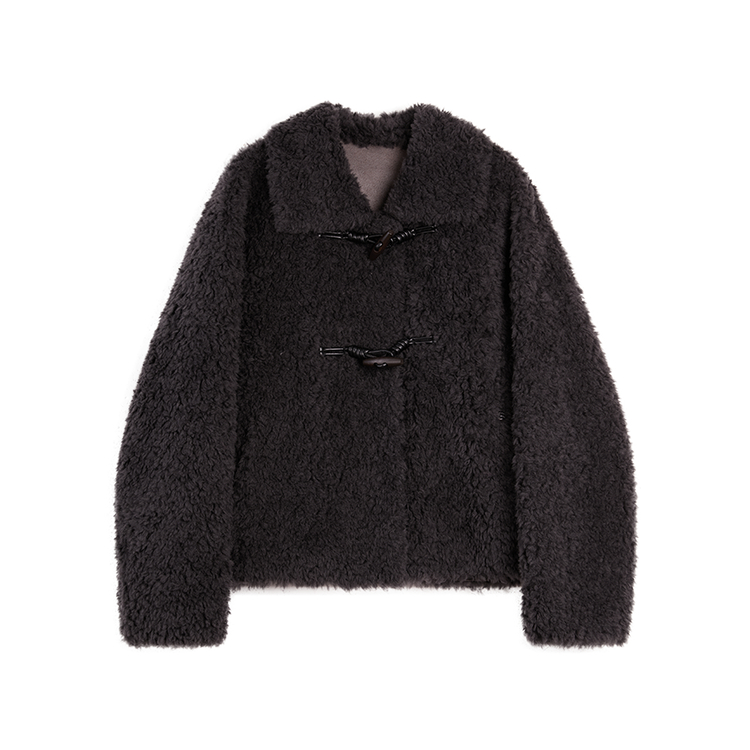 

ELLE Вельветовая куртка женская Dark Gray с лацканом утепленная