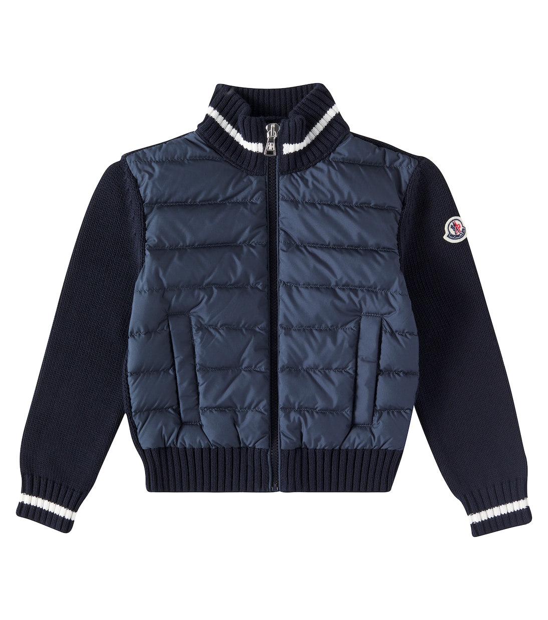 

Кардиган из хлопка с нижней панелью Moncler Enfant, синий