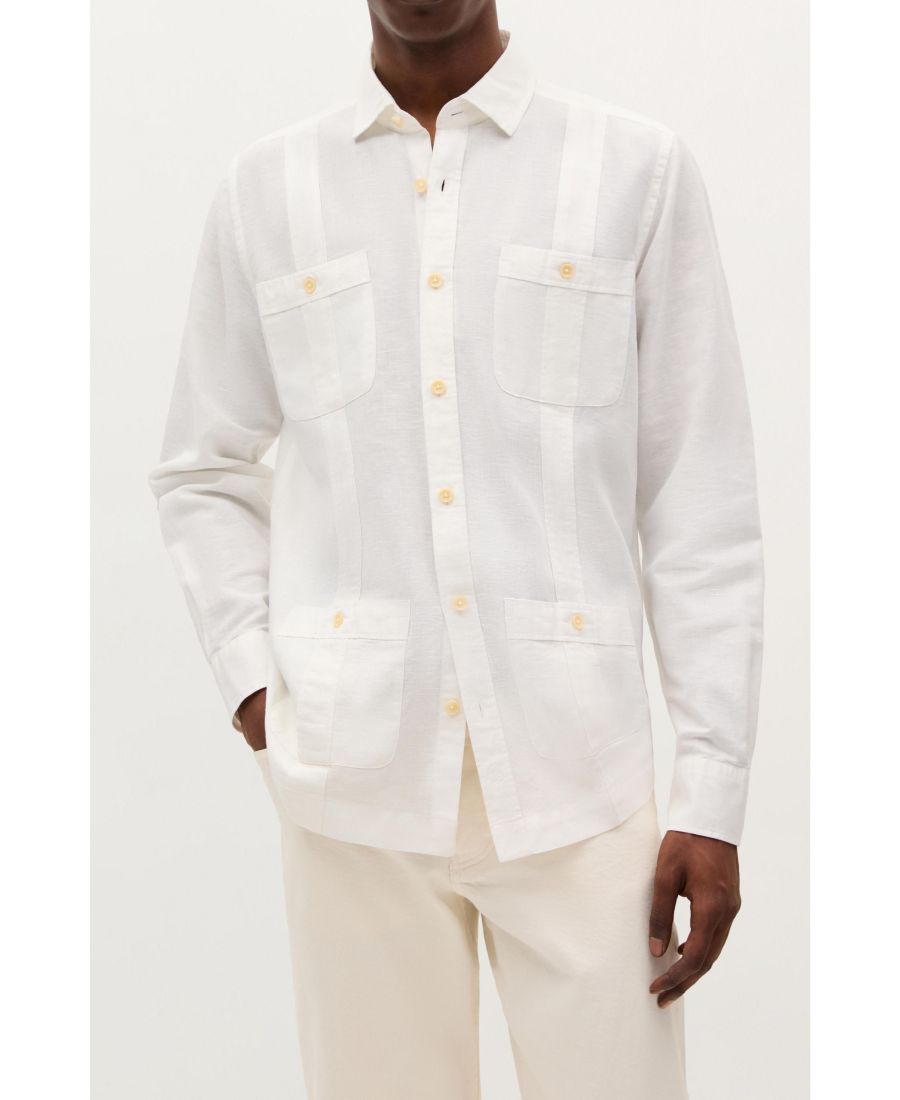 

Мужская льняная рубашка Nante G Scalpers, Off white