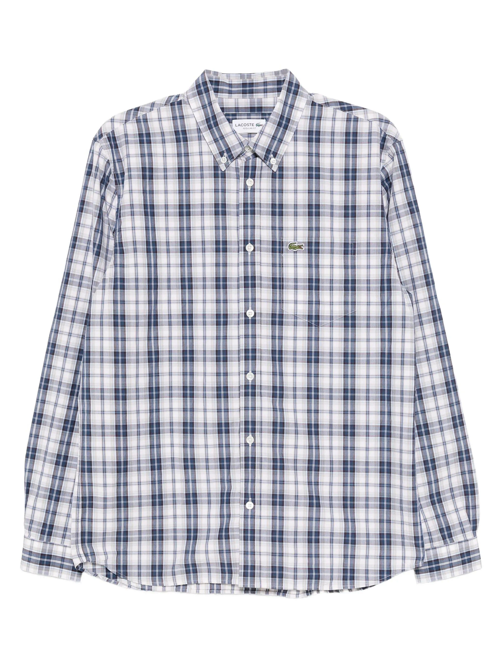 

Клетчатая рубашка Lacoste, белый