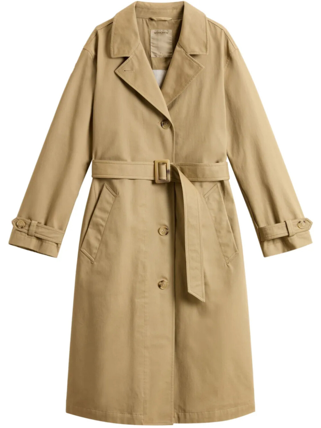 

Тренчкот из хлопка Woolrich, коричневый