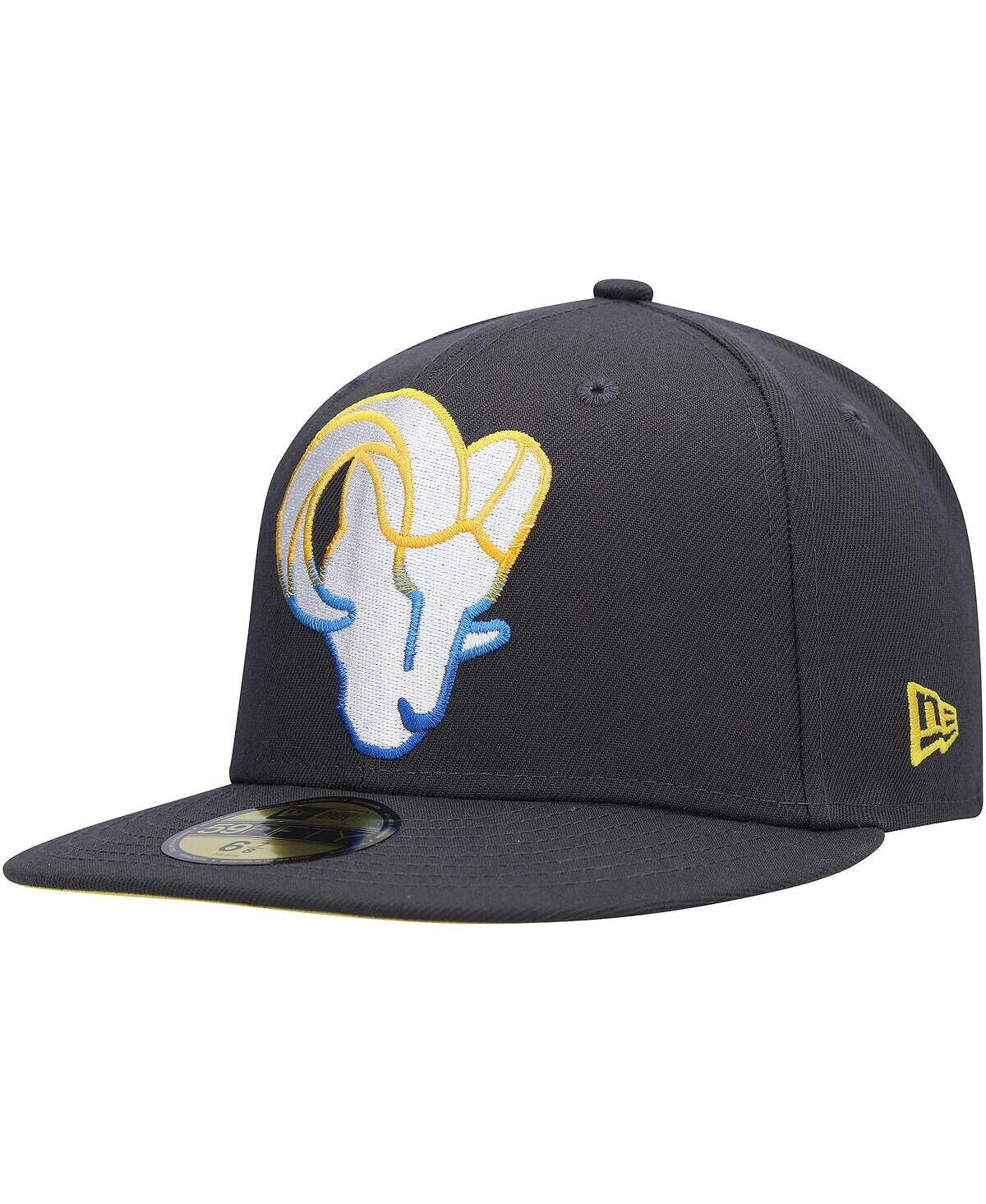 

Мужская графитовая приталенная шляпа Los Angeles Rams Color Dim 59FIFTY New Era