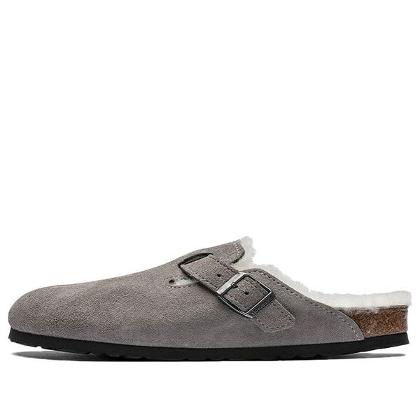 

Кроссовки boston fur narrow 'suede stone coin grey' Birkenstock, серый