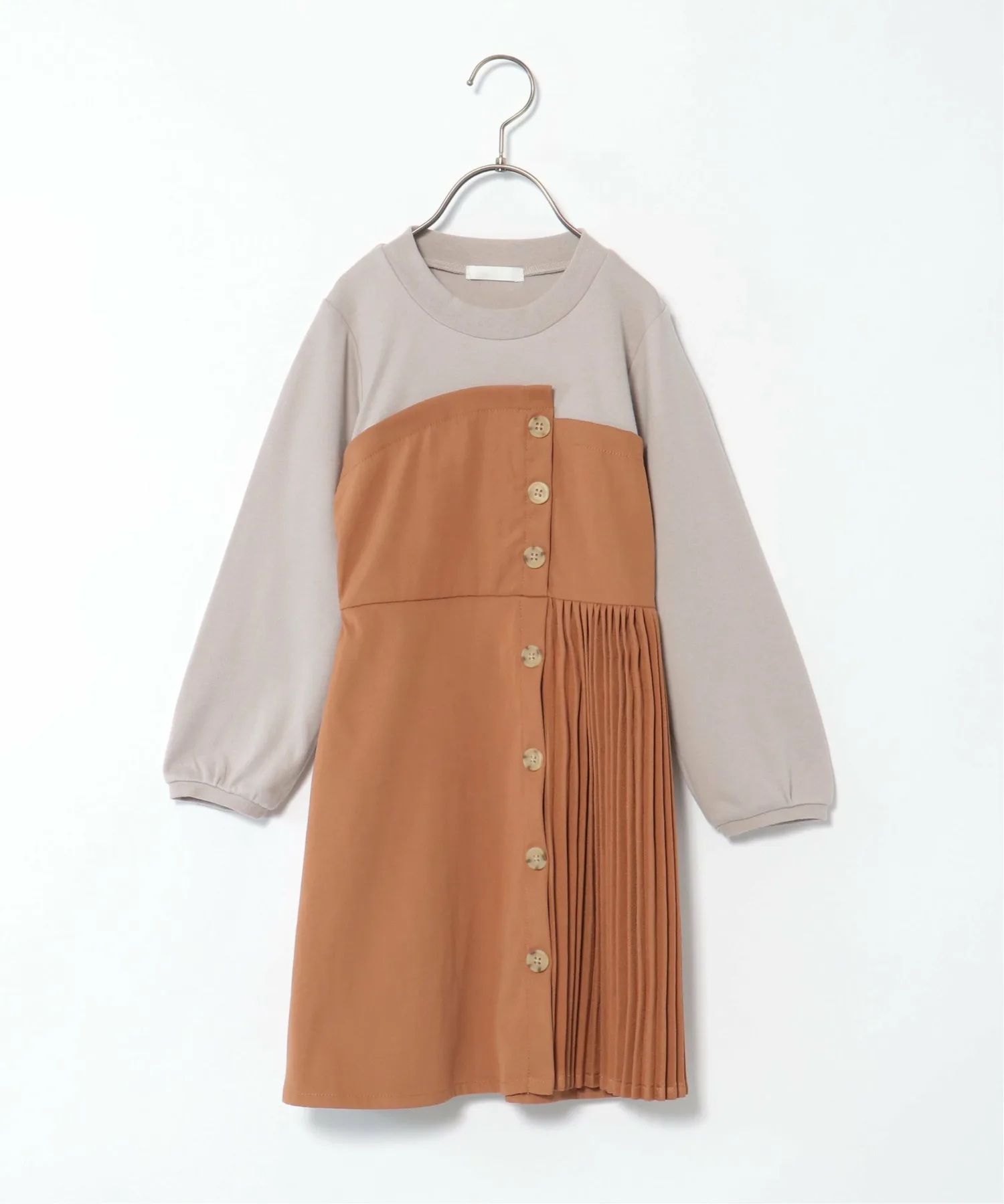 Платье с боковыми складками (120–160 см) Ikka, beige