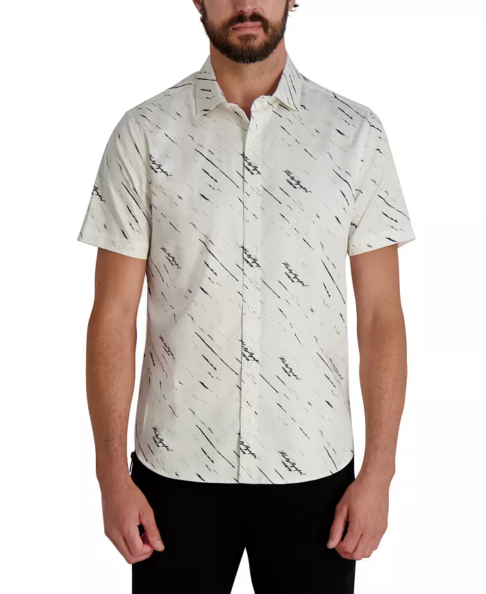 

Мужская рубашка с короткими рукавами Karl Lagerfeld Paris, белый