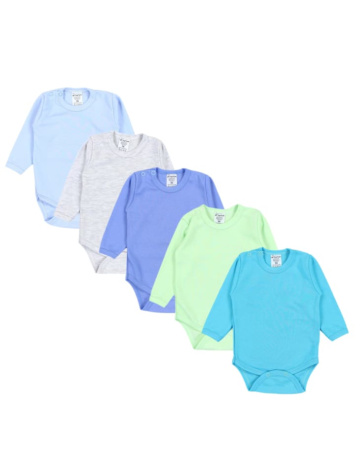 

TupTam Детские боди с длинными рукавами для мальчиков, комплект из 5 штук, зелено-синего цвета