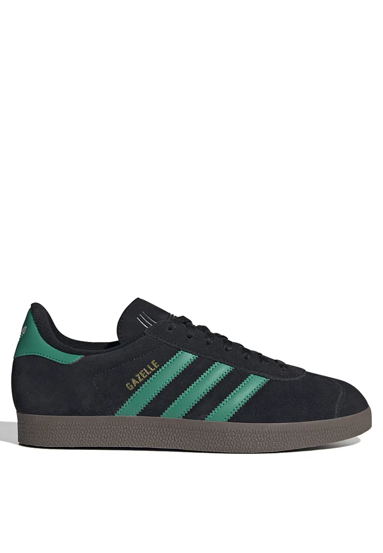 Кроссовки мужские Gazelle, Adidas, белый/черный/зеленый