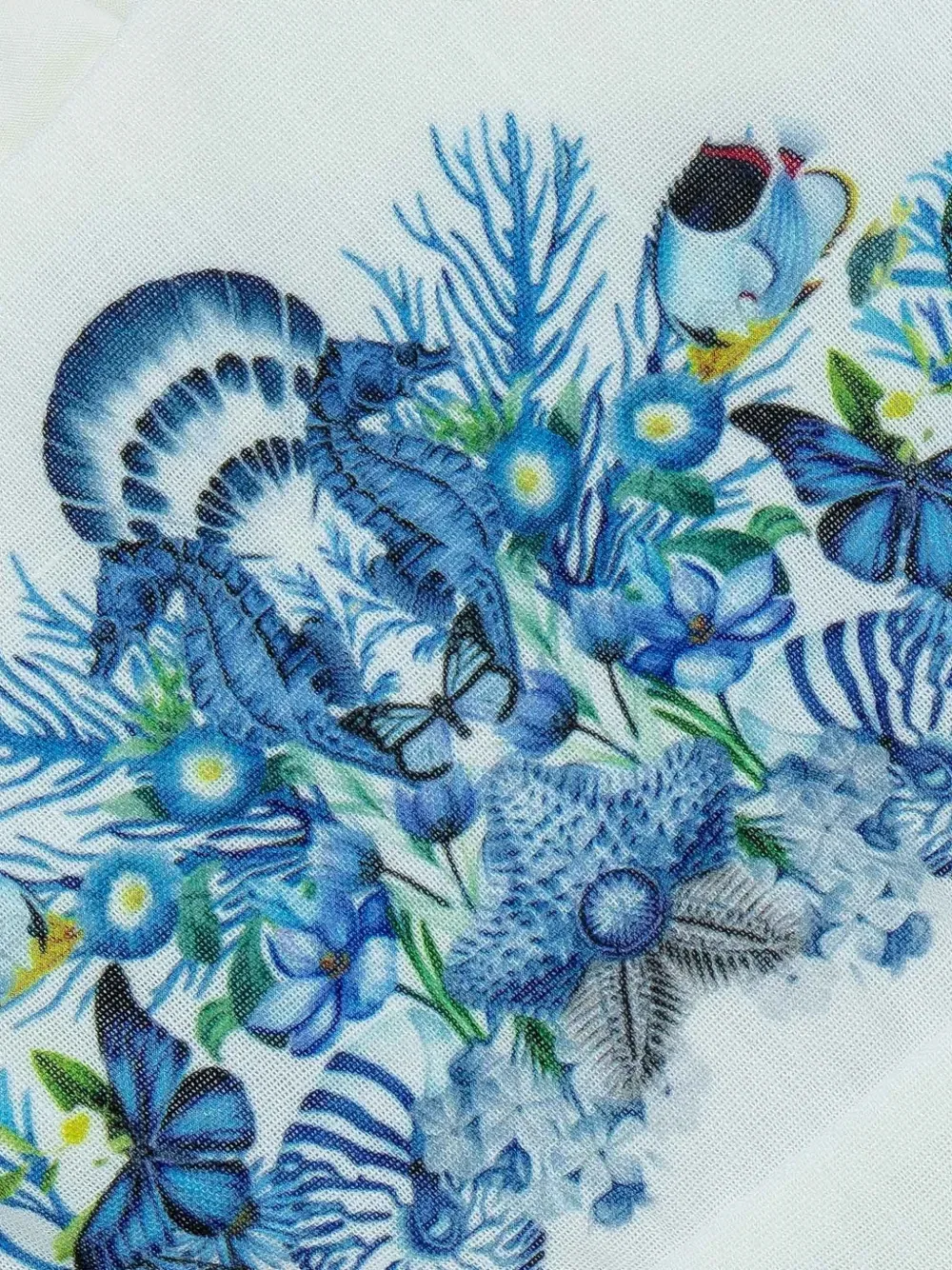 Платье с цветочным принтом и вырезами от Mary Katrantzou Lapin House, белый — фото 4