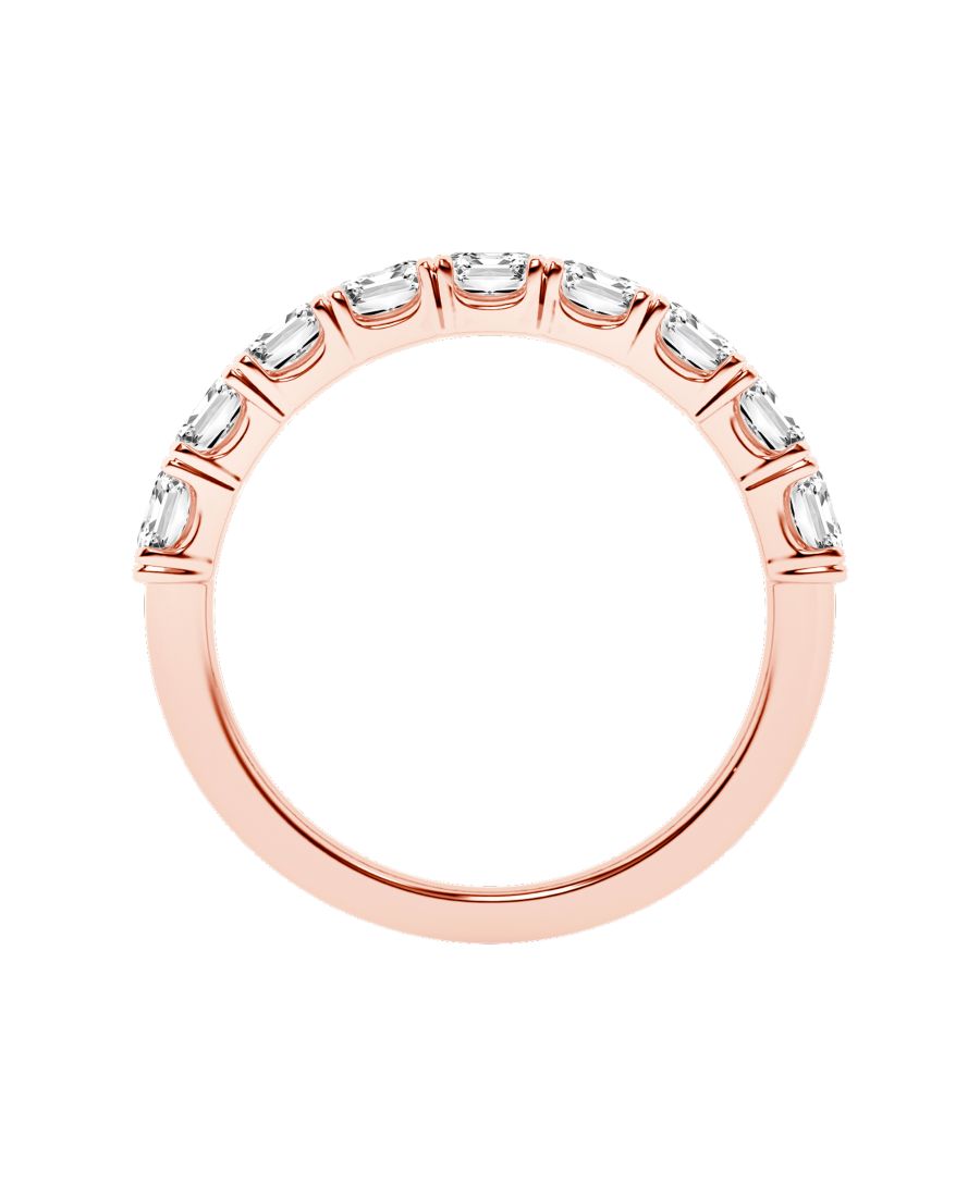 

Сертифицированное кольцо с выращенными в лаборатории бриллиантами и девятью изумрудами (общий вес 3 карата) в оправе из белого, желтого или розового золота 14 карат Badgley Mischka, Rose Gold