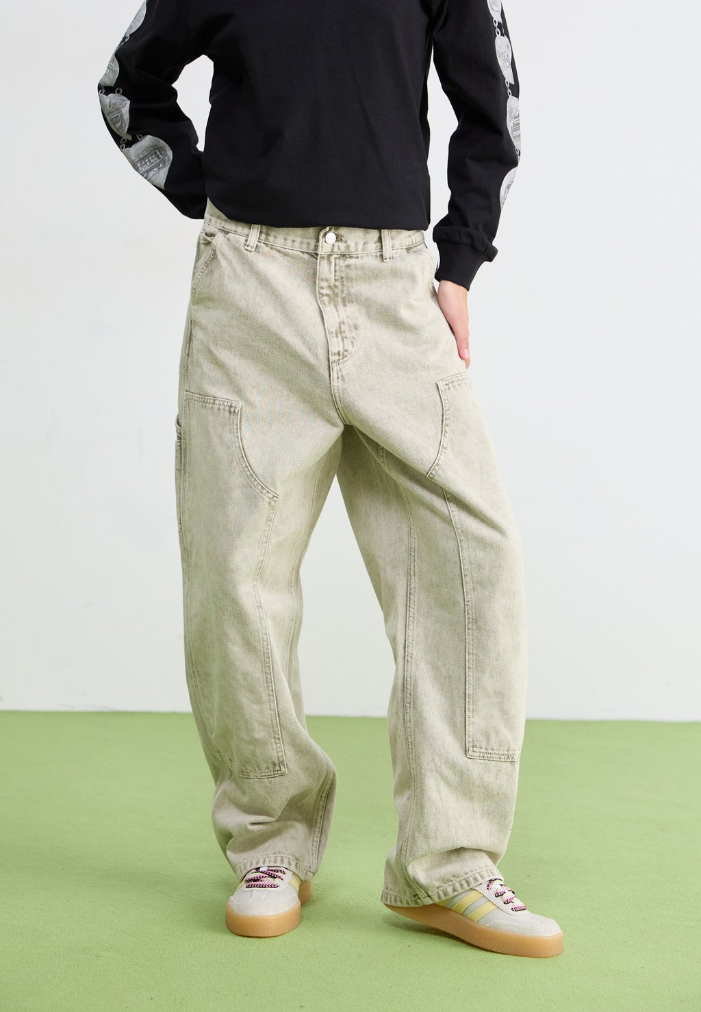 

Джинсы свободного кроя BRANDON DOUBLE KNEE PANT SMITHFIELD Carhartt WIP, оливковый