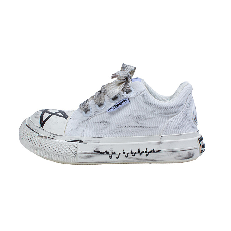 

Холщовые кеды унисекс с низким верхом белого цвета Boom Guy, белый