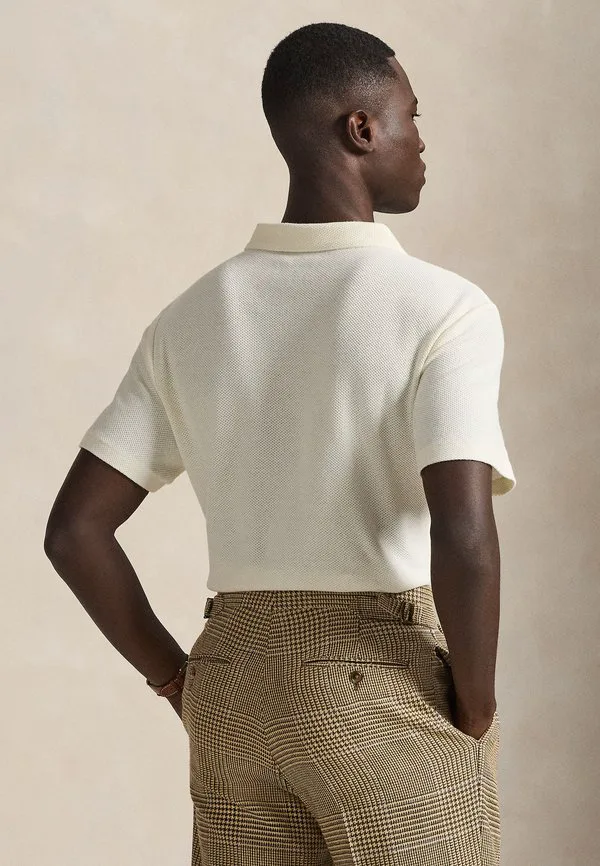 Рубашка-Поло стандартного кроя с сотовой сетчатой структурой. Polo Ralph Lauren, Pale Cream — фото 3