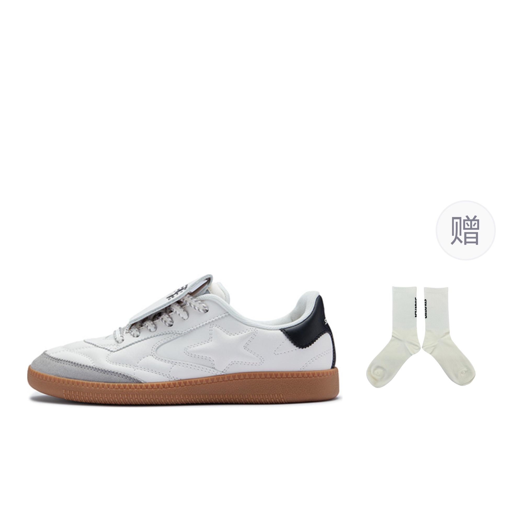 

STARTER Звёздные тренировочные кроссовки лёгкие низкие скейтбордские унисекс белые (с подарком), цвет White (Gift Included)