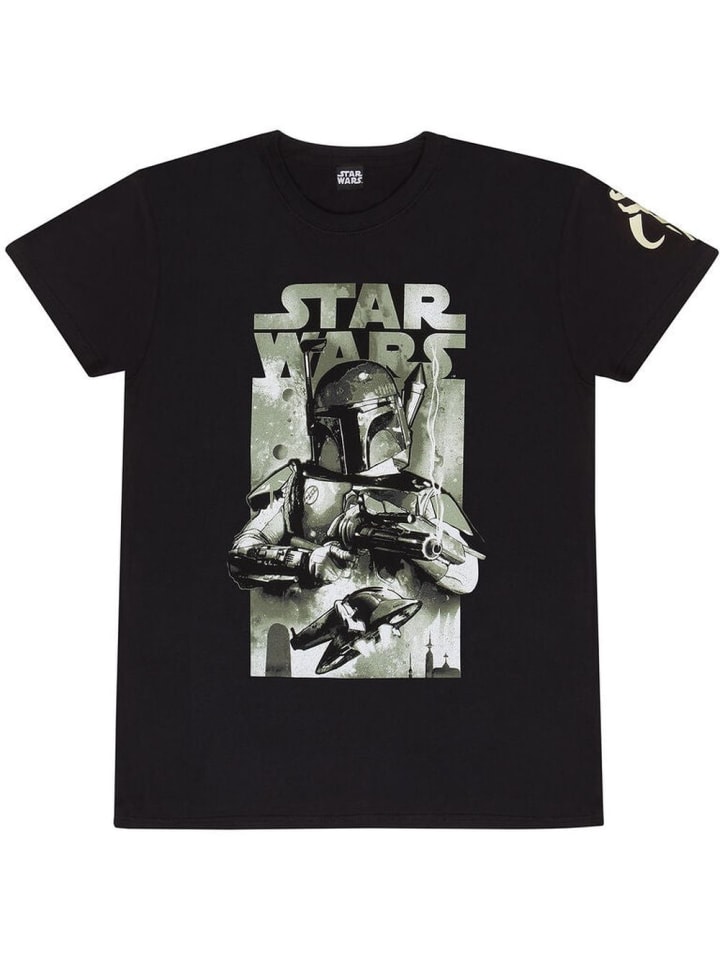 

Футболка Стилизованный постер с Бобой Феттом черного цвета Star Wars