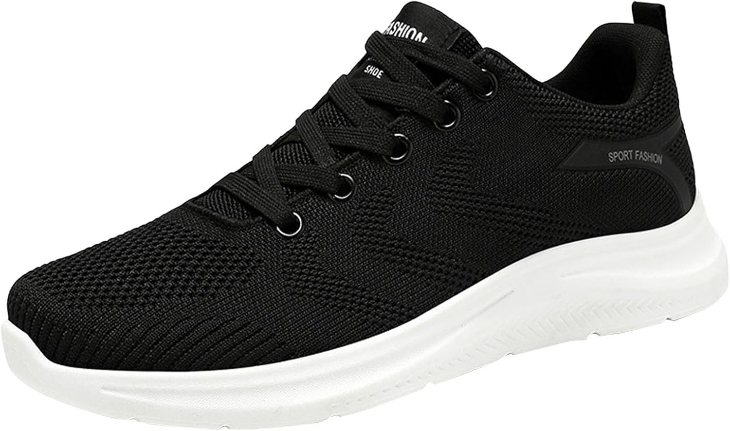 

Мужские легкие дышащие кроссовки для бега с противоскользящей подошвой, удобные повседневные ходовые кроссовки, спортивная обувь из сетки, модные кеды Generic, черный