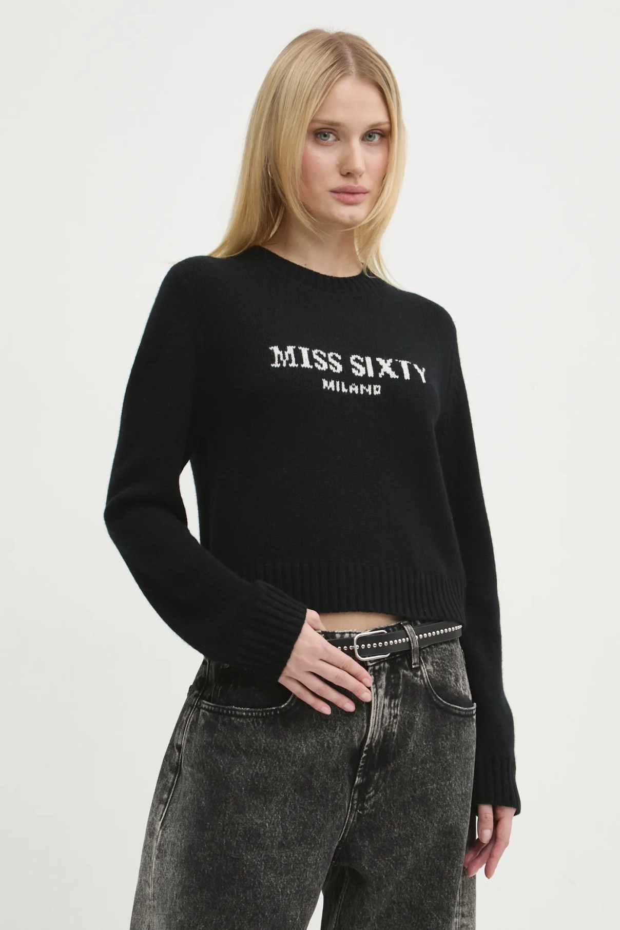 

Шерстяной свитер Miss Sixty, черный