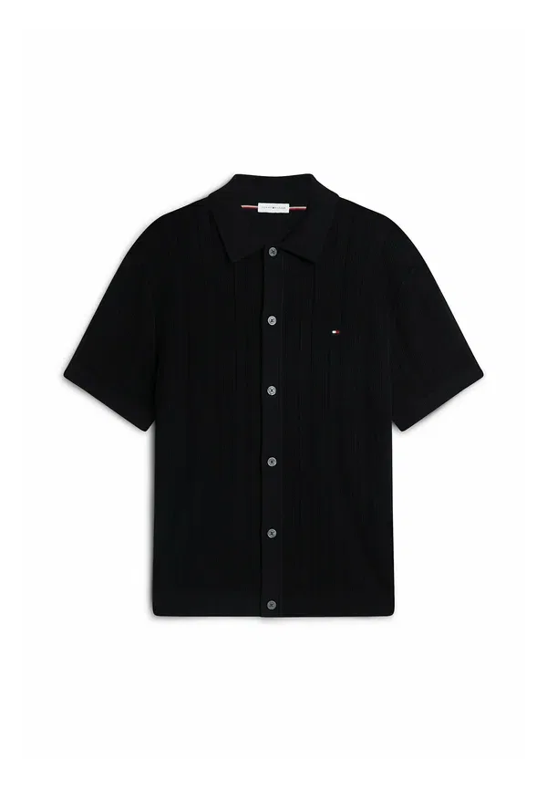 Футболка Tommy Hilfiger Pointelle Structure SS, черный меланж — фото 4